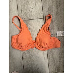 Shade & Shore Ruffled Underwire Bikini Top 36C  Polyamide Swimwear‎ NWT